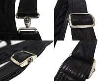 画像をギャラリービューアに読み込む, 極美品 CHROME HEARTS クロムハーツ OVERALL レザーオーバーオール サイズS クロスボール ダガージップ ブラック 中古 4b003164 