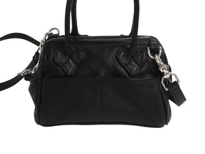 極美品 CHROME HEARTS クロムハーツ MOCHITA ハンドバッグ ショルダーバッグ 2WAY フレアニー ダガージップ レザー シルバー925 中古 4b003165