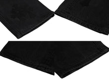 画像をギャラリービューアに読み込む, CHROME HEARTS クロムハーツ セメタリークロスパッチ デニムパンツ サイズ26 Levi&#39;s リーバイス レディース ブラック 20パッチ 美品 中古 4b003166 