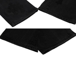 CHROME HEARTS クロムハーツ セメタリークロスパッチ デニムパンツ サイズ26 Levi's リーバイス レディース ブラック 20パッチ 美品 中古 4b003166 