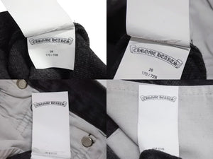 CHROME HEARTS クロムハーツ セメタリークロスパッチ デニムパンツ サイズ26 Levi's リーバイス レディース ブラック 20パッチ 美品 中古 4b003166 
