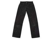 画像をギャラリービューアに読み込む, CHROME HEARTS クロムハーツ セメタリークロスパッチ デニムパンツ サイズ26 Levi&#39;s リーバイス レディース ブラック 20パッチ 美品 中古 4b003166 