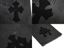 Load image into Gallery viewer, CHROME HEARTS クロムハーツ セメタリークロスパッチ デニムパンツ サイズ27 Levi&#39;s リーバイス グレー 20パッチ 美品 中古 4b003167