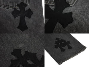 CHROME HEARTS クロムハーツ セメタリークロスパッチ デニムパンツ サイズ27 Levi's リーバイス グレー 20パッチ 美品 中古 4b003167