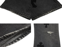Load image into Gallery viewer, CHROME HEARTS クロムハーツ セメタリークロスパッチ デニムパンツ サイズ27 Levi&#39;s リーバイス グレー 20パッチ 美品 中古 4b003167