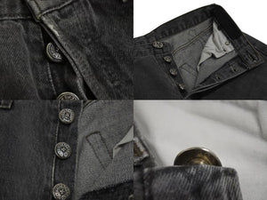 CHROME HEARTS クロムハーツ セメタリークロスパッチ デニムパンツ サイズ27 Levi's リーバイス グレー 20パッチ 美品 中古 4b003167
