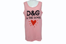 Load image into Gallery viewer, 極美品 DOLCE&amp;GABBANA ドルチェアンドガッバーナ タンクトップ F8H47T サイズ36 ALL THE LOVERS プリント ピンク 中古 4b003173