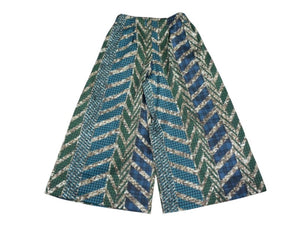 極美品 ISSEY MIYAKE イッセイミヤケ ワイドパンツ IM43FF005 サイズ1 総柄 プリント マルチカラー ポリエステル 14AW 中古 4b003175
