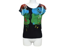 Load image into Gallery viewer, 極美品 ISSEY MIYAKE イッセイミヤケ ハイネックカットソー ノースリーブ MI33FK247 ブラック マルチカラー 中古 4b003190