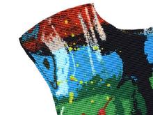 Load image into Gallery viewer, 極美品 ISSEY MIYAKE イッセイミヤケ ハイネックカットソー ノースリーブ MI33FK247 ブラック マルチカラー 中古 4b003190