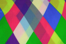 Load image into Gallery viewer, me ISSEY MIYAKE ミー イッセイミヤケ アーガイル柄 プリーツ ハイネック ワッフルブラウス MI71FK245 マルチカラー 良品 中古 4b003192