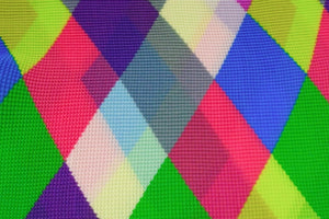 me ISSEY MIYAKE ミー イッセイミヤケ アーガイル柄 プリーツ ハイネック ワッフルブラウス MI71FK245 マルチカラー 良品 中古 4b003192
