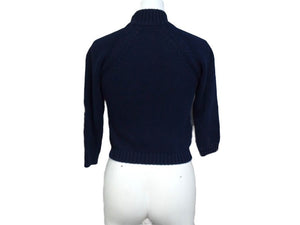 CHRISTIAN DIOR クリスチャンディオール 1947 ニット ブランドロゴ ネイビー ピンク ブルー ベージュ サイズ5A 美品 中古 4b003195