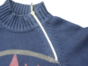 CHRISTIAN DIOR クリスチャンディオール 1947 ニット ブランドロゴ ネイビー ピンク ブルー ベージュ サイズ5A 美品 中古 4b003195