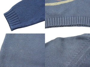 CHRISTIAN DIOR クリスチャンディオール 1947 ニット ブランドロゴ ネイビー ピンク ブルー ベージュ サイズ5A 美品 中古 4b003195