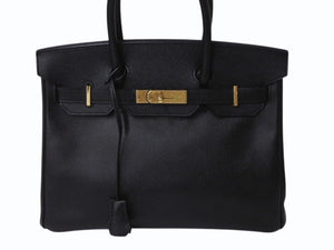 HERMES エルメス BIRKIN バーキン 30 ヴォーエプソン ブラック ゴールド金具 T刻印 2015年製 美品 中古 4b003197