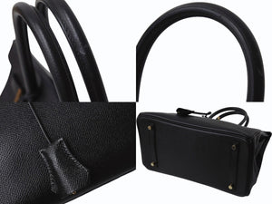 HERMES エルメス BIRKIN バーキン 30 ヴォーエプソン ブラック ゴールド金具 T刻印 2015年製 美品 中古 4b003197