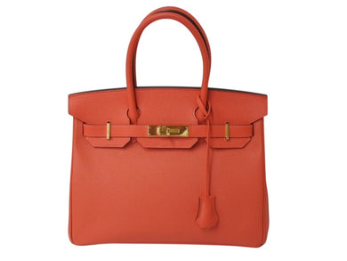 極美品 HERMES エルメス ハンドバッグ バーキン30 ピンク系 ヴォーエプソン ゴールド金具 T刻印 中古 4b003198
