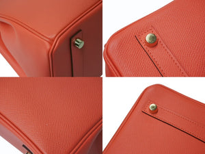 極美品 HERMES エルメス ハンドバッグ バーキン30 ピンク系 ヴォーエプソン ゴールド金具 T刻印 中古 4b003198