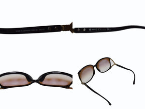 Christian Dior クリスチャンディオール サングラス アイウェア 2496A サイズ60□13 ブラック ゴールド ブラウン 美品 中古 4b003204