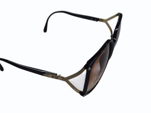 Christian Dior クリスチャンディオール サングラス アイウェア 2496A サイズ60□13 ブラック ゴールド ブラウン 美品 中古 4b003204