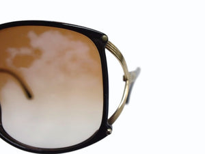 Christian Dior クリスチャンディオール サングラス アイウェア 2496A サイズ60□13 ブラック ゴールド ブラウン 美品 中古 4b003204