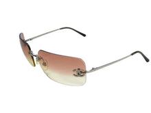 Load image into Gallery viewer, CHANEL シャネル リムレス サングラス 4017-D c.124/89 サイズ62□17 120 ココマーク ラインストーン ピンク系 グラデーション 美品 中古 4b003213