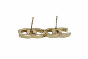 CHANEL シャネル ピアス ココマーク ラインストーン 06A アクセサリー GP ゴールド ピンク 美品 中古 4b003206