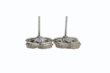Load image into Gallery viewer, 極美品 CHANEL シャネル ココマーク ピアス 両耳 アクセサリー A12A刻印 メタル ラインストーン シルバー 2.5g 中古 4b003207