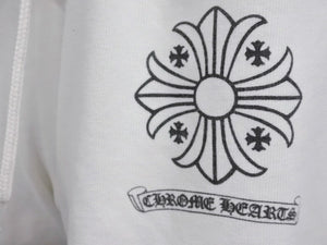 極美品 CHROME HEARTS クロムハーツ スウェットパンツ ショートパンツ サイズS CHプラススクロールラベルロゴ レディース 中古 4b003229 