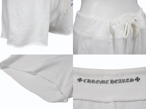 極美品 CHROME HEARTS クロムハーツ スウェットパンツ ショートパンツ サイズS CHプラススクロールラベルロゴ レディース 中古 4b003229 