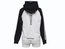 Load image into Gallery viewer, CHROME HEARTS クロムハーツ ラグランフーディー パーカー サイズS オールドモデル ホワイト ブラック 刺繍 レディース 美品 中古 4b003230