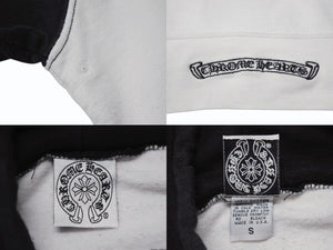 CHROME HEARTS クロムハーツ ラグランフーディー パーカー サイズS オールドモデル ホワイト ブラック 刺繍 レディース 美品 中古 4b003230