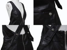 画像をギャラリービューアに読み込む, 極美品 CHROME HEARTS クロムハーツ DAGGER ZIP OVERALLS CRSBLL レザーサロペット オーバーオール サイズS ダガージップ 中古 4b003231 