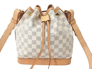 LOUIS VUITTON ルイヴィトン ダミエアズール ノエ ショルダーバッグ N42222 ワンショルダー ホワイト 美品 中古 4b003241