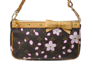極美品 LOUISVUITTON ルイヴィトン 村上隆 ポシェットアクセソワール ポーチ M92006 モノグラムチェリーブロッサム 中古 4b003244