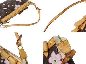 極美品 LOUISVUITTON ルイヴィトン 村上隆 ポシェットアクセソワール ポーチ M92006 モノグラムチェリーブロッサム 中古 4b003244