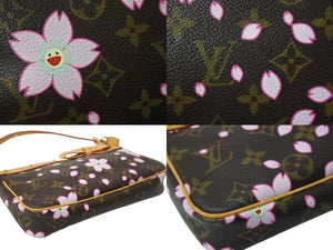 極美品 LOUISVUITTON ルイヴィトン 村上隆 ポシェットアクセソワール ポーチ M92006 モノグラムチェリーブロッサム 中古 4b003244