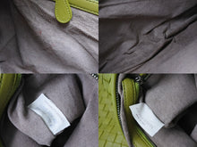 Load image into Gallery viewer, BOTTEGA VENETA ボッテガヴェネタ イントレチャート ホーボー ワンショルダーバッグ 115653 レザー グリーン 美品 中古 4b003245