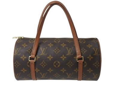 極美品 LOUIS VUITTON ルイヴィトン パピヨン26 ハンドバッグ M51386 モノグラム PVC レザー ブラウン ゴールド金具 中古 4b003246