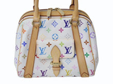 Load image into Gallery viewer, LOUIS VUITTON ルイヴィトン プリシラ ハンドバッグ M40096 モノグラム マルチカラー ホワイト 村上隆 美品 中古 4b003248