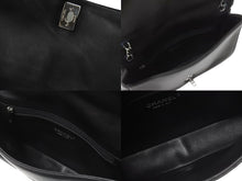 Load image into Gallery viewer, 極美品 CHANEL シャネル アクト2 フルフラップ Wチェーンショルダーバッグ 20番台 ココマーク レザー ファー ブラック シルバー金具 中古 4b003249