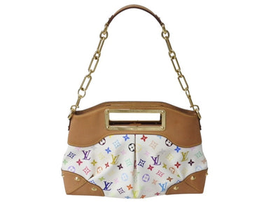 LOUIS VUITTON ルイヴィトン ジュディMM ハンドバッグ M40255 モノグラム マルチカラー 2WAY 村上隆 ホワイト 美品 中古 4b003251