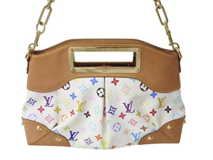 LOUIS VUITTON ルイヴィトン ジュディMM ハンドバッグ M40255 モノグラム マルチカラー 2WAY 村上隆 ホワイト 美品 中古 4b003251