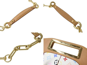 LOUIS VUITTON ルイヴィトン ジュディMM ハンドバッグ M40255 モノグラム マルチカラー 2WAY 村上隆 ホワイト 美品 中古 4b003251