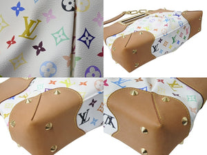LOUIS VUITTON ルイヴィトン ジュディMM ハンドバッグ M40255 モノグラム マルチカラー 2WAY 村上隆 ホワイト 美品 中古 4b003251