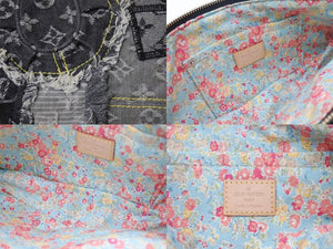 極美品 LOUIS VUITTON ルイヴィトン モノグラムデニム パウチィ ワンショルダーバッグ ブラック M95383 中古 4b003255