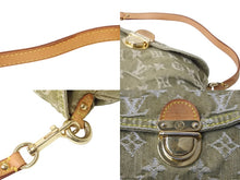 Load image into Gallery viewer, LOUIS VUITTON ルイヴィトン ミニ プリーティ ワンショルダーバッグ M95217 モノグラム デニム カーキ 美品 中古 4b003256