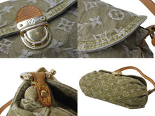 Load image into Gallery viewer, LOUIS VUITTON ルイヴィトン ミニ プリーティ ワンショルダーバッグ M95217 モノグラム デニム カーキ 美品 中古 4b003256