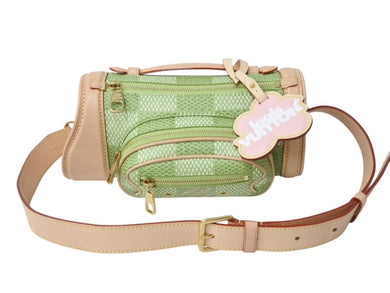 極美品 LOUIS VUITTON ルイヴィトン ミニ ゴルフバッグ 2WAYバッグ N40635 ダミエ ゴルフキャンバス Tyler,The Creator グリーン 中古 4b003258